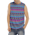 Boho Indian Lotus Pattern Print Men's Fitness Tank Top