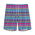 Boho Indian Lotus Pattern Print Men's Athletic Shorts