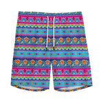 Boho Indian Lotus Pattern Print Men's Sports Shorts