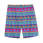 Boho Indian Lotus Pattern Print Men's Sports Shorts
