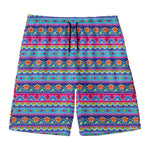 Boho Indian Lotus Pattern Print Men's Swim Trunks