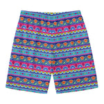 Boho Indian Lotus Pattern Print Men's Swim Trunks