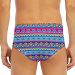 Boho Indian Lotus Pattern Print Men's Triangle Swim Briefs