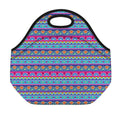 Boho Indian Lotus Pattern Print Neoprene Lunch Bag
