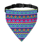 Boho Indian Lotus Pattern Print Over The Collar Dog Bandana