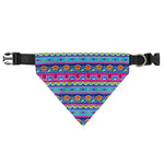 Boho Indian Lotus Pattern Print Over The Collar Dog Bandana