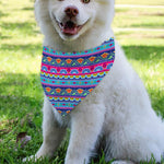 Boho Indian Lotus Pattern Print Over The Collar Dog Bandana