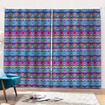Boho Indian Lotus Pattern Print Pencil Pleat Curtains
