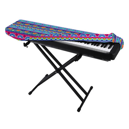 Boho Indian Lotus Pattern Print Piano Keyboard Cover