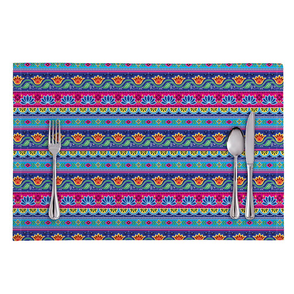 Boho Indian Lotus Pattern Print Placemat