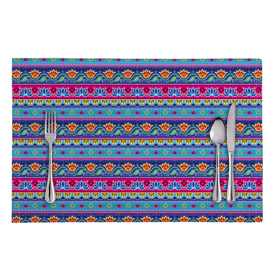 Boho Indian Lotus Pattern Print Placemat