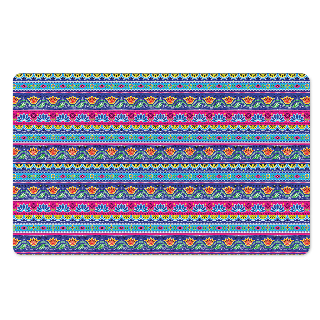 Boho Indian Lotus Pattern Print Polyester Doormat