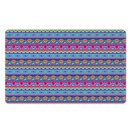 Boho Indian Lotus Pattern Print Polyester Doormat