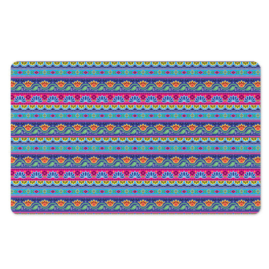 Boho Indian Lotus Pattern Print Polyester Doormat