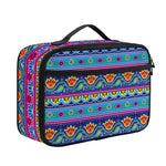 Boho Indian Lotus Pattern Print Portable Lunch Bag