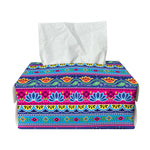 Boho Indian Lotus Pattern Print Rectangle Tissue Box Cover