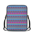 Boho Indian Lotus Pattern Print Rectangular Crossbody Bag