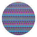 Boho Indian Lotus Pattern Print Round Blanket