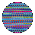 Boho Indian Lotus Pattern Print Round Floor Mat
