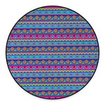 Boho Indian Lotus Pattern Print Round Floor Mat