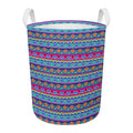 Boho Indian Lotus Pattern Print Round Laundry Basket