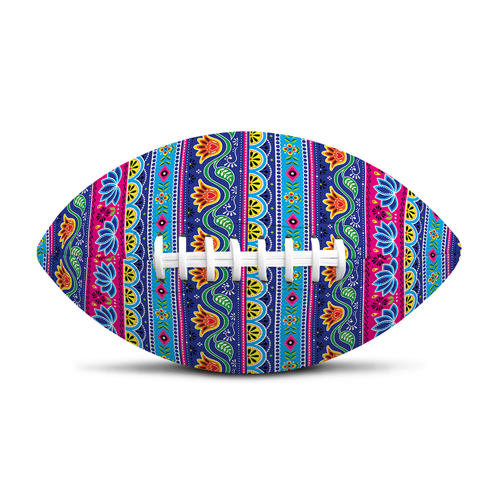 Boho Indian Lotus Pattern Print Rugby Ball