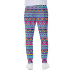 Boho Indian Lotus Pattern Print Scuba Joggers