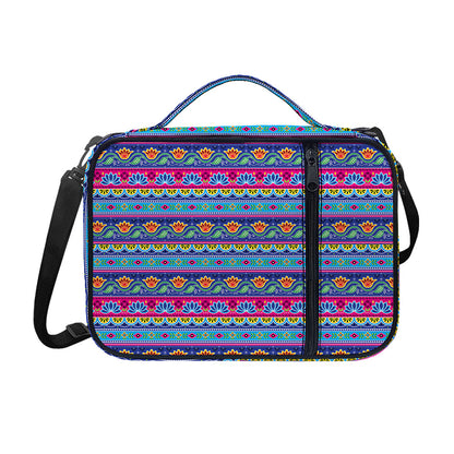 Boho Indian Lotus Pattern Print Shoulder Strap Bible Bag