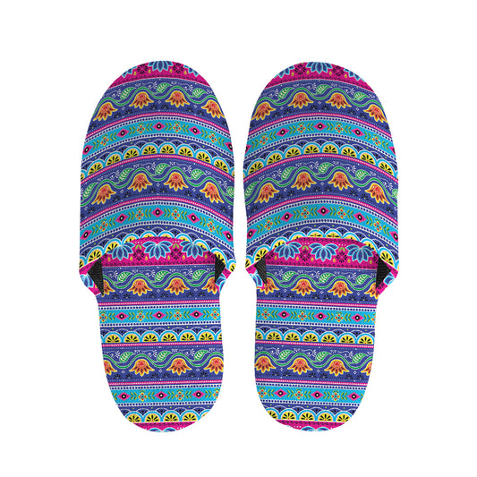 Boho Indian Lotus Pattern Print Slippers