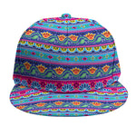 Boho Indian Lotus Pattern Print Snapback Cap