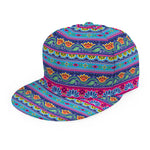Boho Indian Lotus Pattern Print Snapback Cap