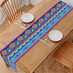 Boho Indian Lotus Pattern Print Table Runner