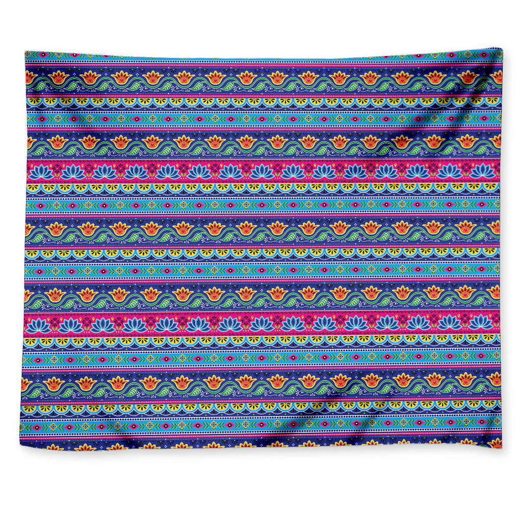 Boho Indian Lotus Pattern Print Tapestry