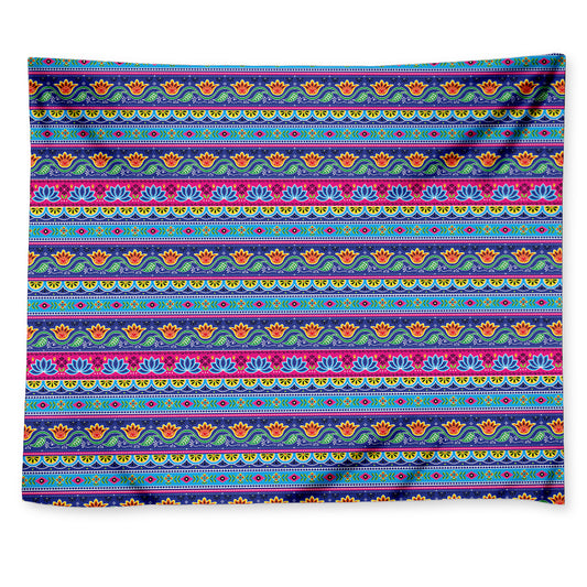 Boho Indian Lotus Pattern Print Tapestry