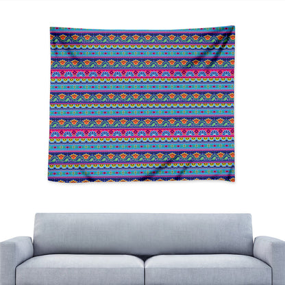Boho Indian Lotus Pattern Print Tapestry