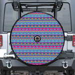 Boho Indian Lotus Pattern Print Tire Cover With Camera Hole