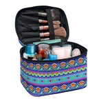 Boho Indian Lotus Pattern Print Travel Makeup Bag