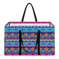 Boho Indian Lotus Pattern Print Utility Tote Bag