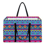 Boho Indian Lotus Pattern Print Utility Tote Bag
