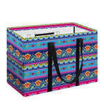 Boho Indian Lotus Pattern Print Utility Tote Bag
