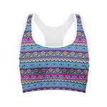 Boho Indian Lotus Pattern Print Women's Sports Bra
