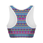 Boho Indian Lotus Pattern Print Women's Sports Bra