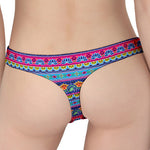 Boho Indian Lotus Pattern Print Women's Thong