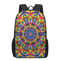 Boho Kaleidoscope Print 17 Inch Backpack