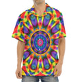 Boho Kaleidoscope Print Aloha Shirt