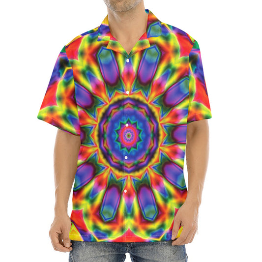 Boho Kaleidoscope Print Aloha Shirt