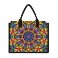 Boho Kaleidoscope Print Canvas Tote Bag