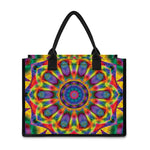 Boho Kaleidoscope Print Canvas Tote Bag