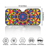 Boho Kaleidoscope Print Car Windshield Sun Shade