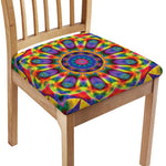 Boho Kaleidoscope Print Chair Cushion Cover